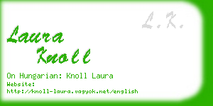 laura knoll business card